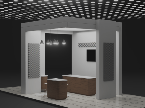 Exhibition Booth 2 3D Model