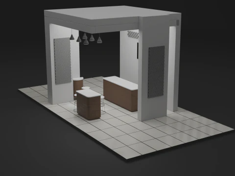 Exhibition Booth 2 3D Model