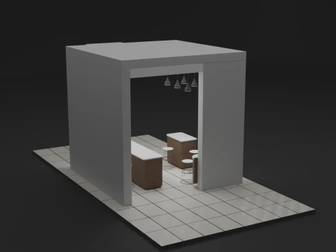 Exhibition Booth 2 3D Model