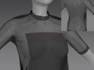 Transperente Shirt Female 3D 모델