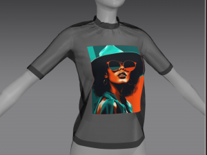 Transperente Shirt Female 3D Model