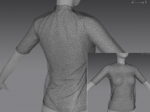 Transperente Shirt Female 3D Model
