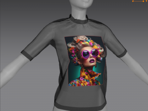 Transperente Shirt Female 3D Model