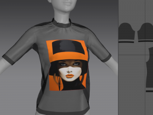 Transperente Shirt Female 3D Model