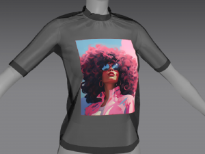 Transperente Shirt Female 3D Model