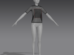 Transperente Shirt Female 3D Model