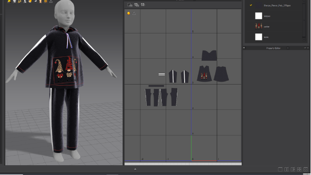 SF Kids Fur Pijamas 3D Модель .c4d .max .obj .3ds .fbx .stl .blend 