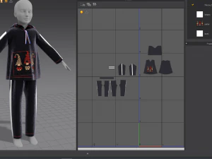 SF Детские меховые пижамы 3D Модель