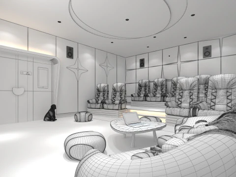 Movie Theater 3D Model