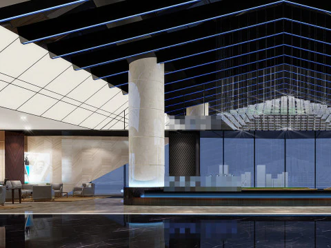 Hotel lobby 3D Model