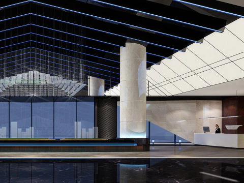 Hotel lobby 3D Model
