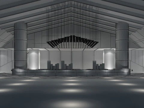 Hotel lobby 3D Model