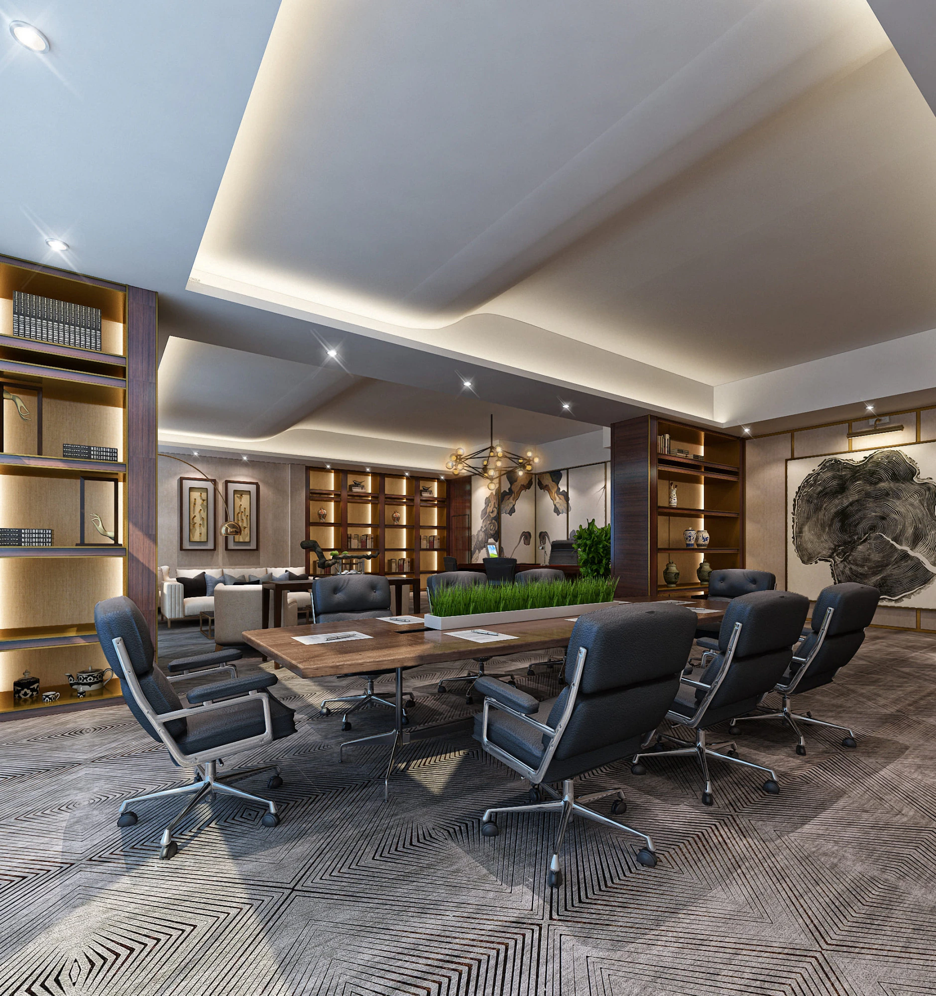 Interno dell'ufficio Modello 3D .c4d .max .obj .3ds .fbx .stl .blend 