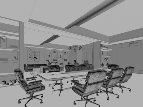 Interno dell'ufficio Modello 3D