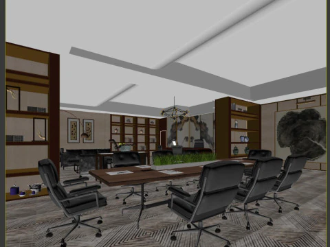 Interno dell'ufficio Modello 3D