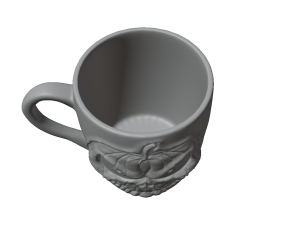Pumpkin Skull Mug Modèle 3D