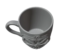 Pumpkin Skull Mug 3D Model