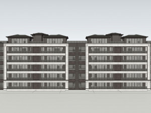 Su model of modern style Multistory Residence 3D Модель