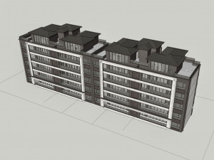 Su model of modern style Multistory Residence 3D Модель