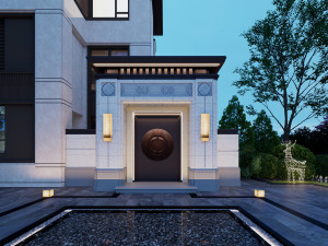 Su model of modern Chinese elegant style courtyard villa 3Dモデル