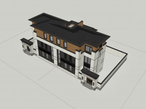 Su model of modern Chinese elegant style courtyard villa 3Dモデル