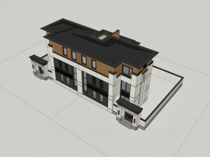 Su model of modern Chinese elegant style courtyard villa 3D Model