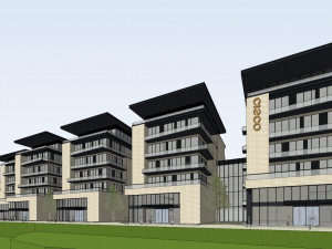 SU model of Art deco style for the office building of Chongqing Xiexin headquarters Model 3D