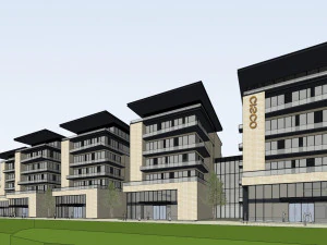 SU model of Art deco style for the office building of Chongqing Xiexin headquarters 3D Model