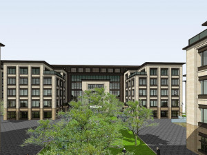 SU model of Art deco style for the office building of Chongqing Xiexin headquarters Model 3D