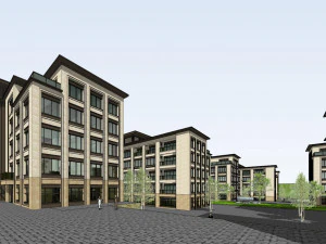 SU model of Art deco style for the office building of Chongqing Xiexin headquarters 3D Model