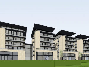 SU model of Art deco style for the office building of Chongqing Xiexin headquarters 3D Model