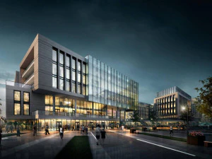 SU Model of Modern Office Buildings in Overseas Chinese Town Pujiang Shanghai 3D Model