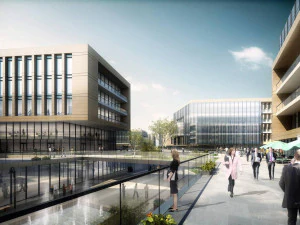 SU Model of Modern Office Buildings in Overseas Chinese Town Pujiang Shanghai 3D Model
