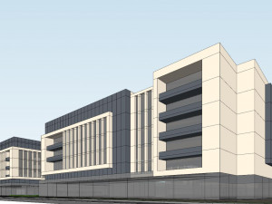 SU Model of Modern Office Buildings in Overseas Chinese Town Pujiang Shanghai Modello 3D