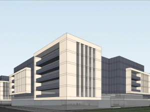 SU Model of Modern Office Buildings in Overseas Chinese Town Pujiang Shanghai 3D Model