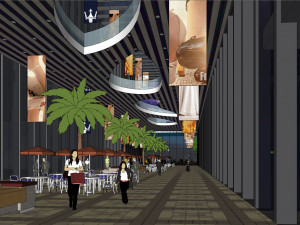 SU Model of Modern Super High rise Office and Commercial Building Complex 3D Model