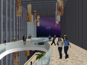 SU Model of Modern Super High rise Office and Commercial Building Complex 3D Model