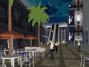 SU Model of Modern Super High rise Office and Commercial Building Complex 3D Model