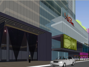SU Model of Modern Super High rise Office and Commercial Building Complex 3D Model