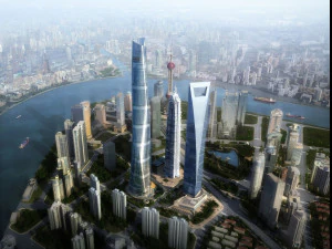 SU model of the modern super high-rise Shanghai Tower 3D Model