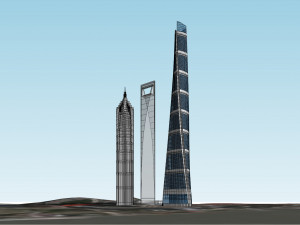 SU model of the modern super high-rise Shanghai Tower 3D Model