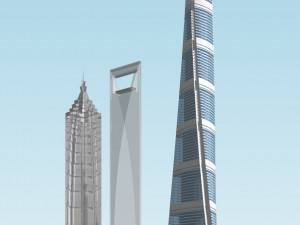 SU model of the modern super high-rise Shanghai Tower 3D Model