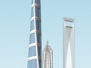 SU model of the modern super high-rise Shanghai Tower 3D Model