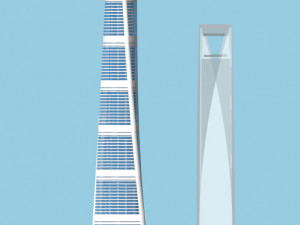 SU model of the modern super high-rise Shanghai Tower 3D Model
