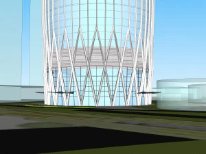 Modelo SU do moderno edif&iacute;cio de escrit&oacute;rios super alto da Sede da China Resources Modelo 3D
