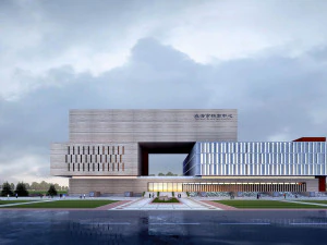 SU model of Weihai Archives Center in modern style 3D Model