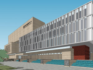 SU model of Weihai Archives Center in modern style 3D Model