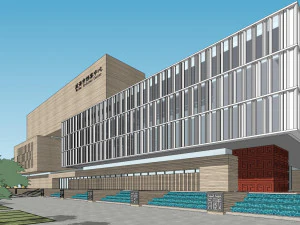 SU model of Weihai Archives Center in modern style 3D Model