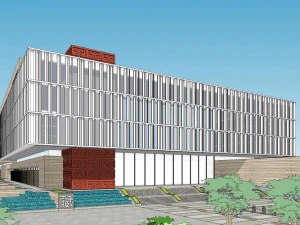 SU model of Weihai Archives Center in modern style 3D Model
