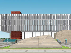 SU model of Weihai Archives Center in modern style 3D Model